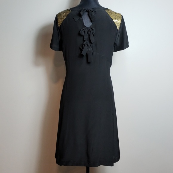 Madewell Silk Sequin Yoke Dress - Picture 3 of 5